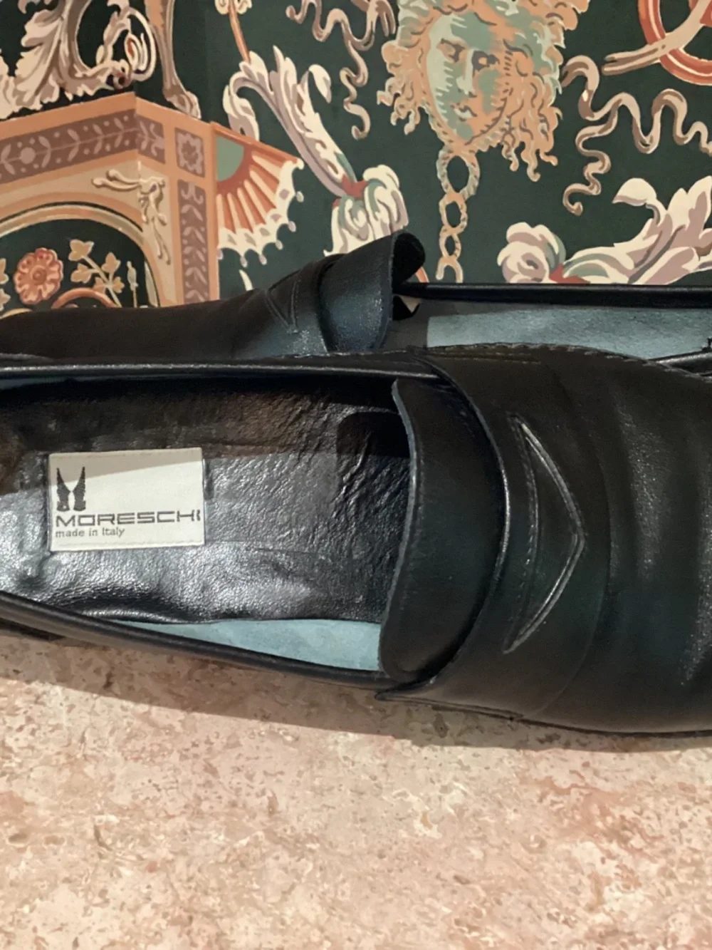 MORESCHI MEN’S BLACK LOAFERS - MADE IN ITALY - SIZE 8.5 US